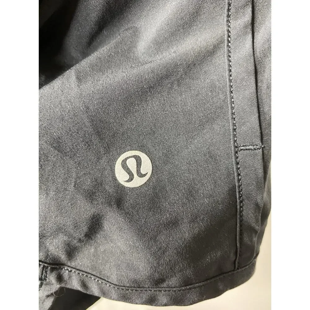 Lululemon Women's 6 Speed Shorts Black Lined 4" Athletic Run Gym Solid Classic - Picture 5 of 5